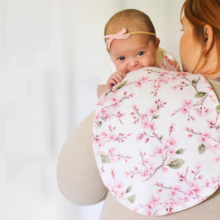 Snuggle Hunny Organic Cotton Burp Cloth - Cherry Blossom