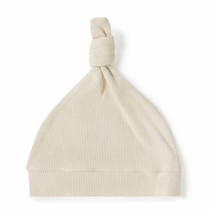 Snuggle Hunny Organic Ribbed Knotted Beanie - Halo