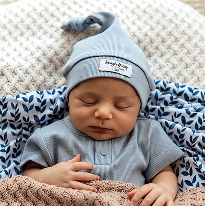 Snuggle Hunny Organic Ribbed Knotted Beanie - Zen