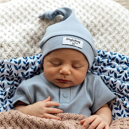 Snuggle Hunny Organic Ribbed Knotted Beanie - Zen