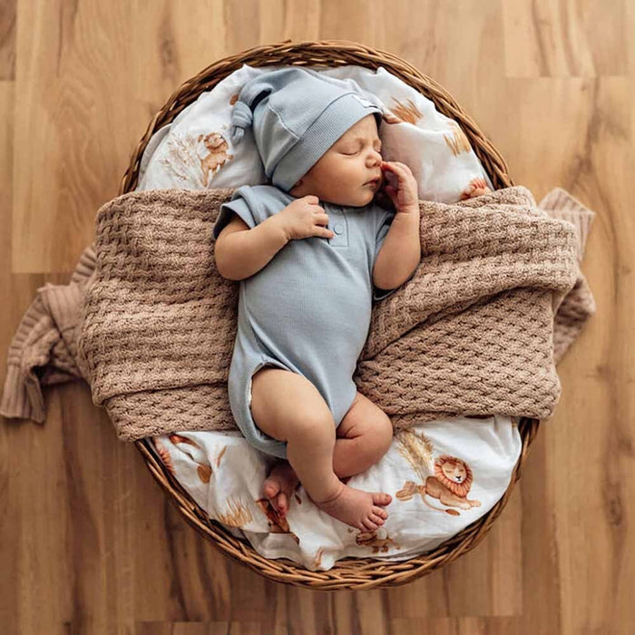 Snuggle Hunny Organic Ribbed Knotted Beanie - Zen
