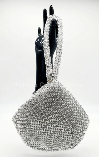 Soft Crystal Mesh Mini  Hobo Style (Silver)