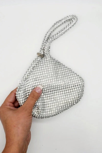 Soft Crystal Mesh Mini  Hobo Style (Silver)