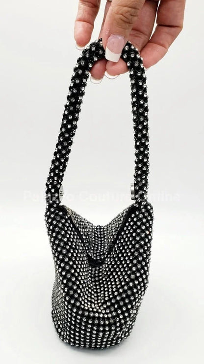 Soft Crystal Mesh Mini  Hobo Style (Black)