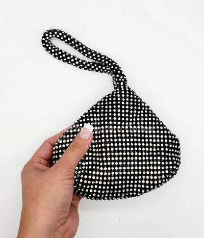 Soft Crystal Mesh Mini  Hobo Style (Black)