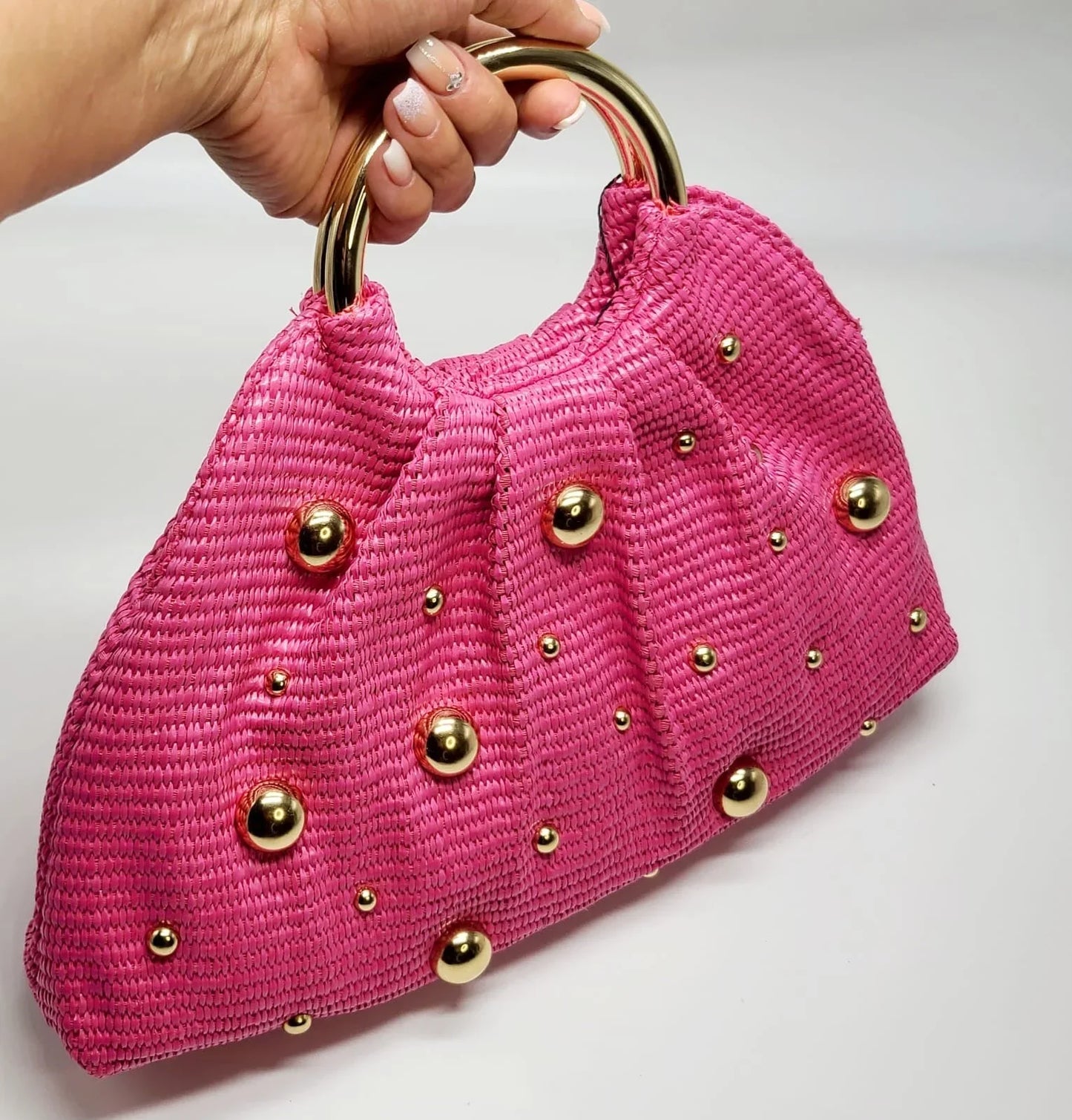 Soft Woven Tote Bag – Vacation Mode Woven Tote (Fuchsia)