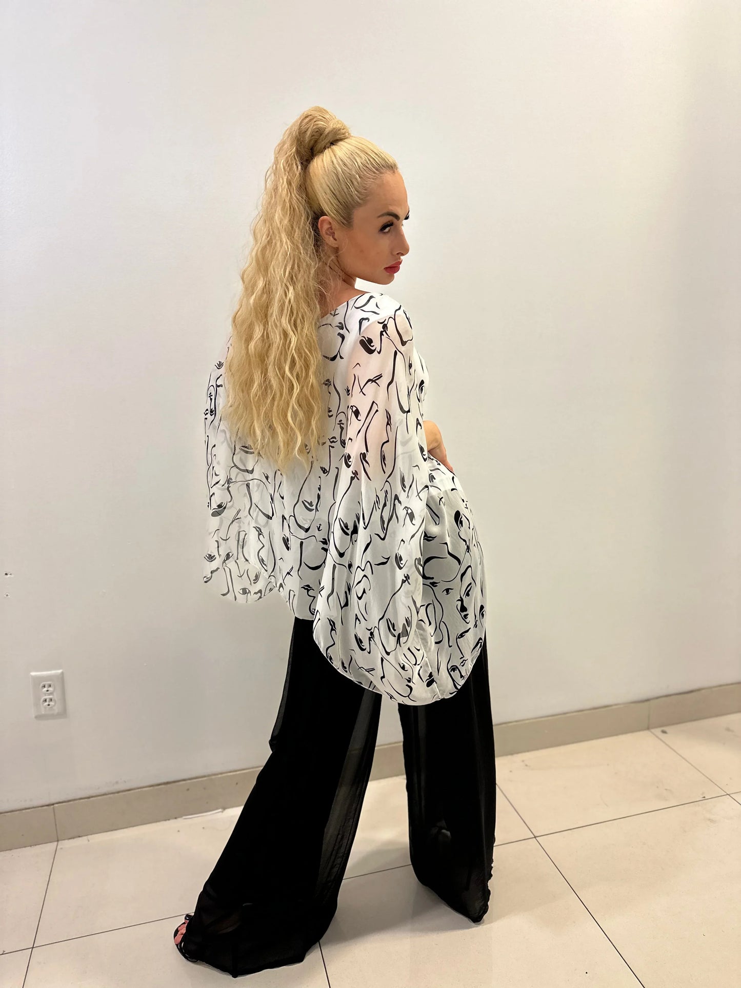 Splendida Silky Italian Blouse (White)
