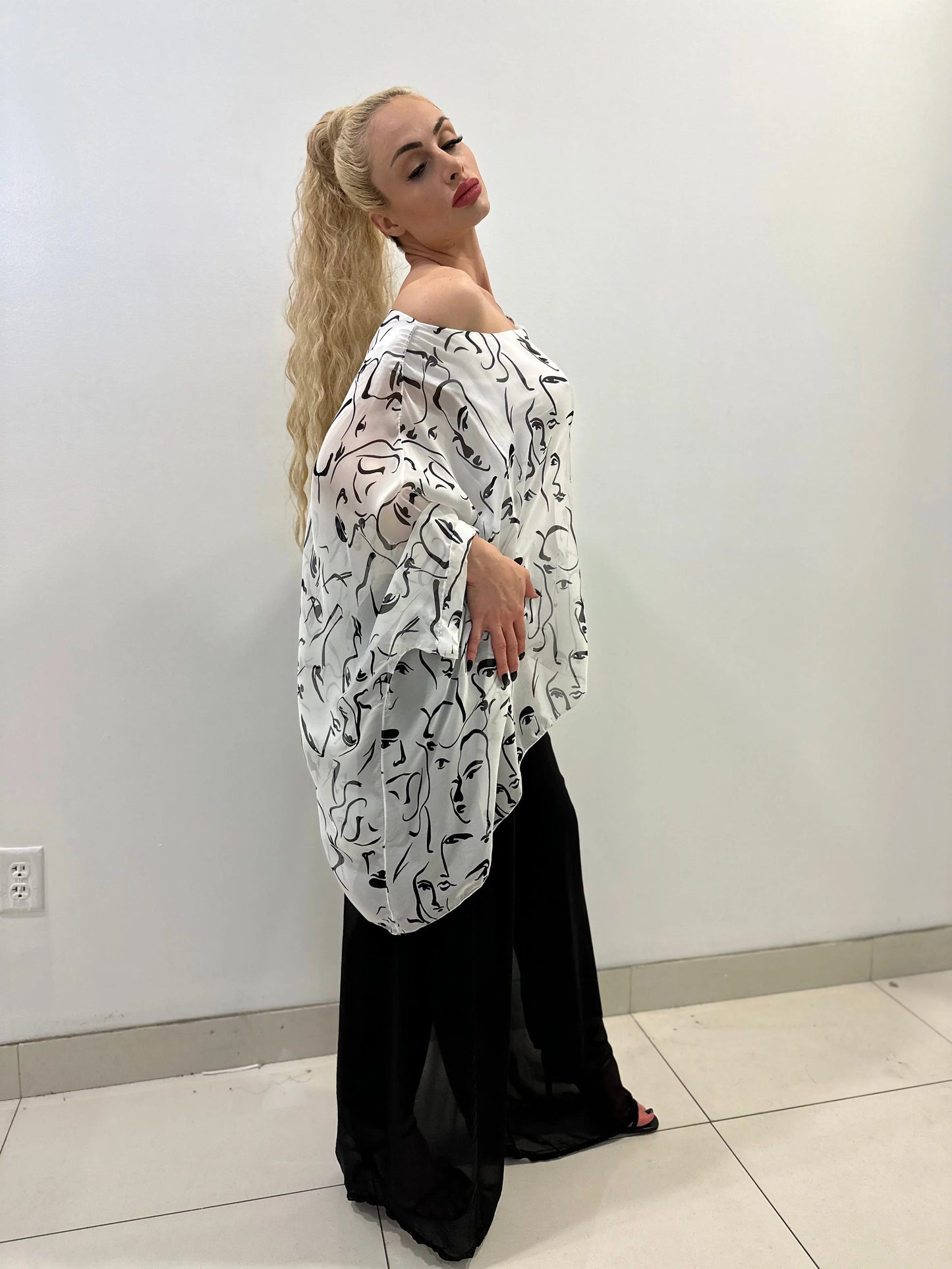 Splendida Silky Italian Blouse (White)