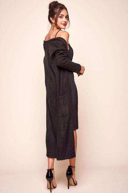 Brookhaven Cafe Long Sleeved Cardigan Black