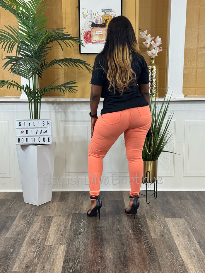 Stay in Thy Lane Graphic Tee (Coral Print)