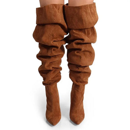 Suede Over the Knee Boots – Nordic31 Chestnut Suede