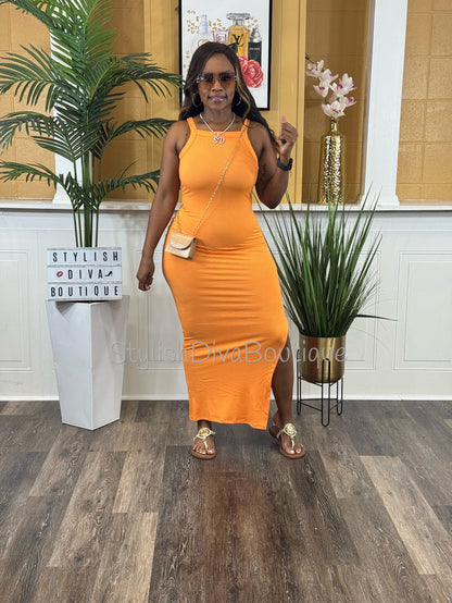 Summer Heat Maxi Dress (Orange)