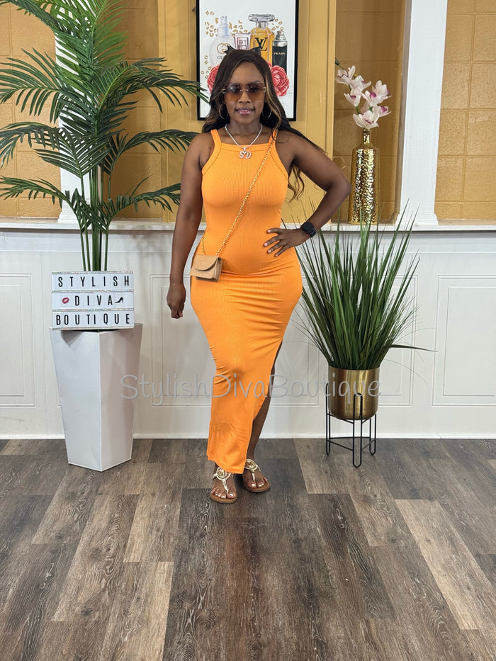 Summer Heat Maxi Dress (Orange)