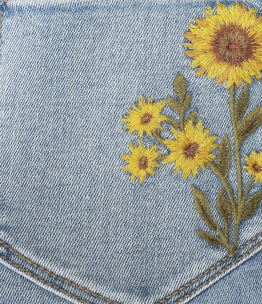 Sun-Kissed Bloom Embroidered Jeans