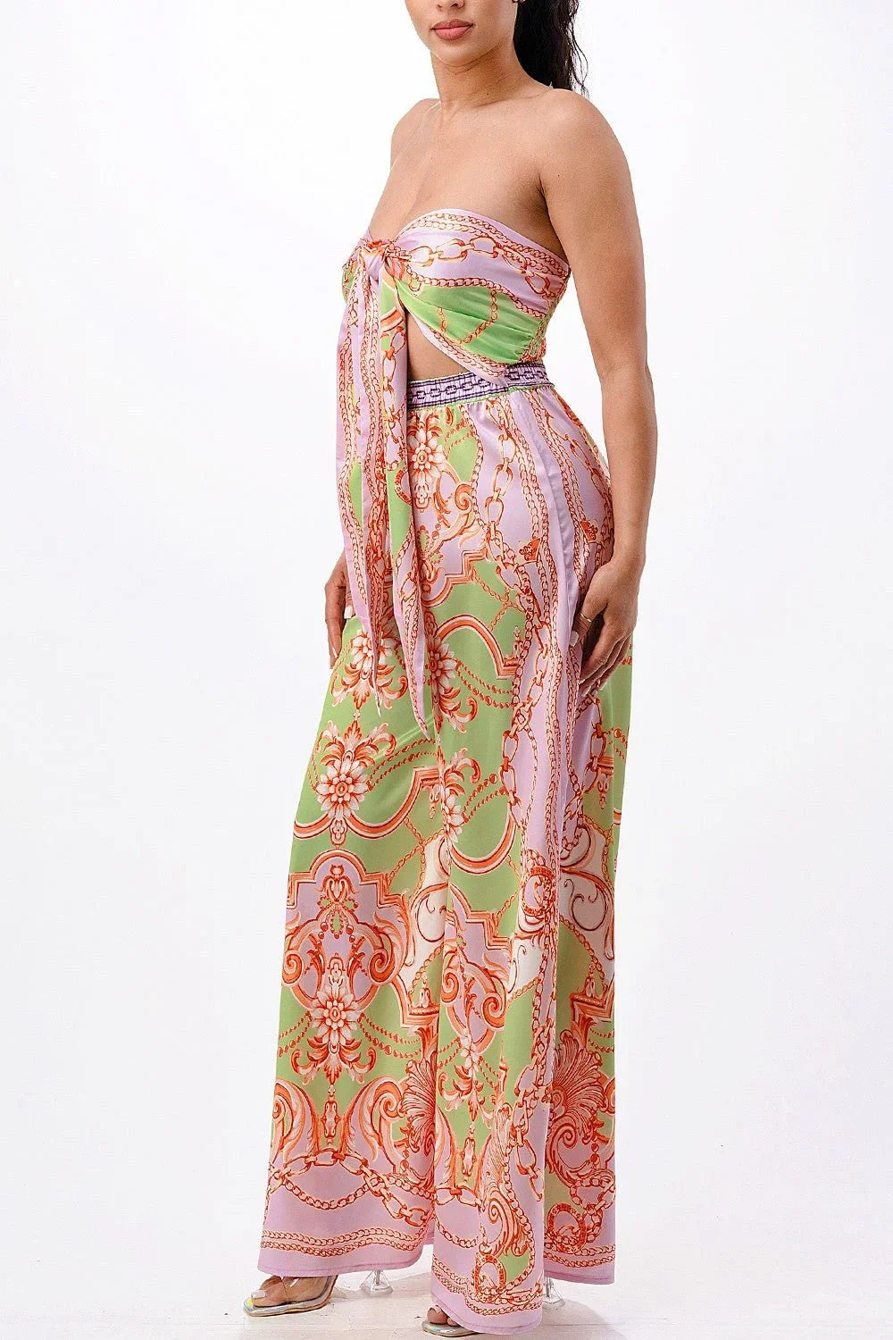 Sunset Mosaic Convertible Palazzo Jumpsuit