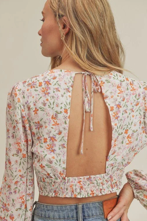 Sweet Angel Back Cut Out Crop Top