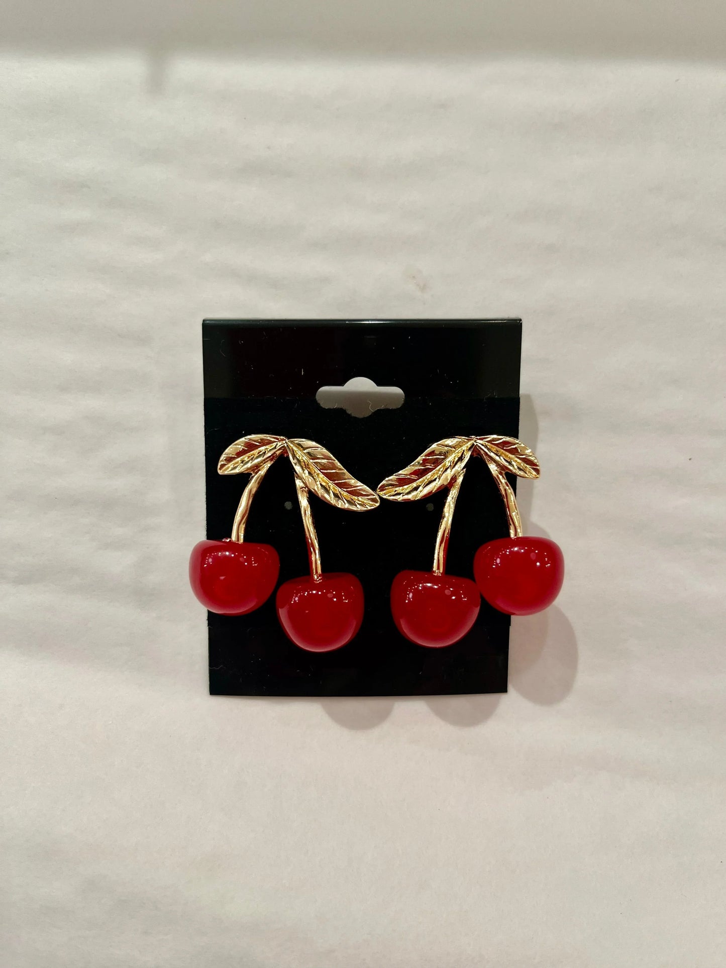 Sweet and Stylish touch(Red) - Cherry Charm Earrings
