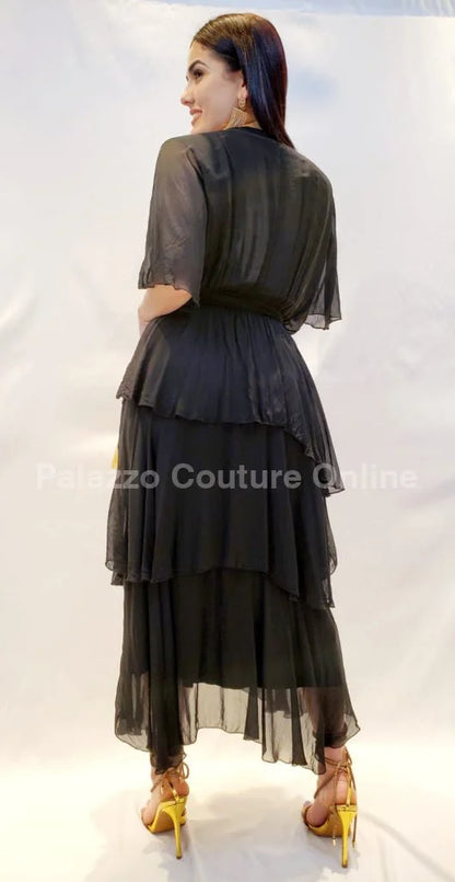 Sweet Thing Italian Maxi Dress (Black)