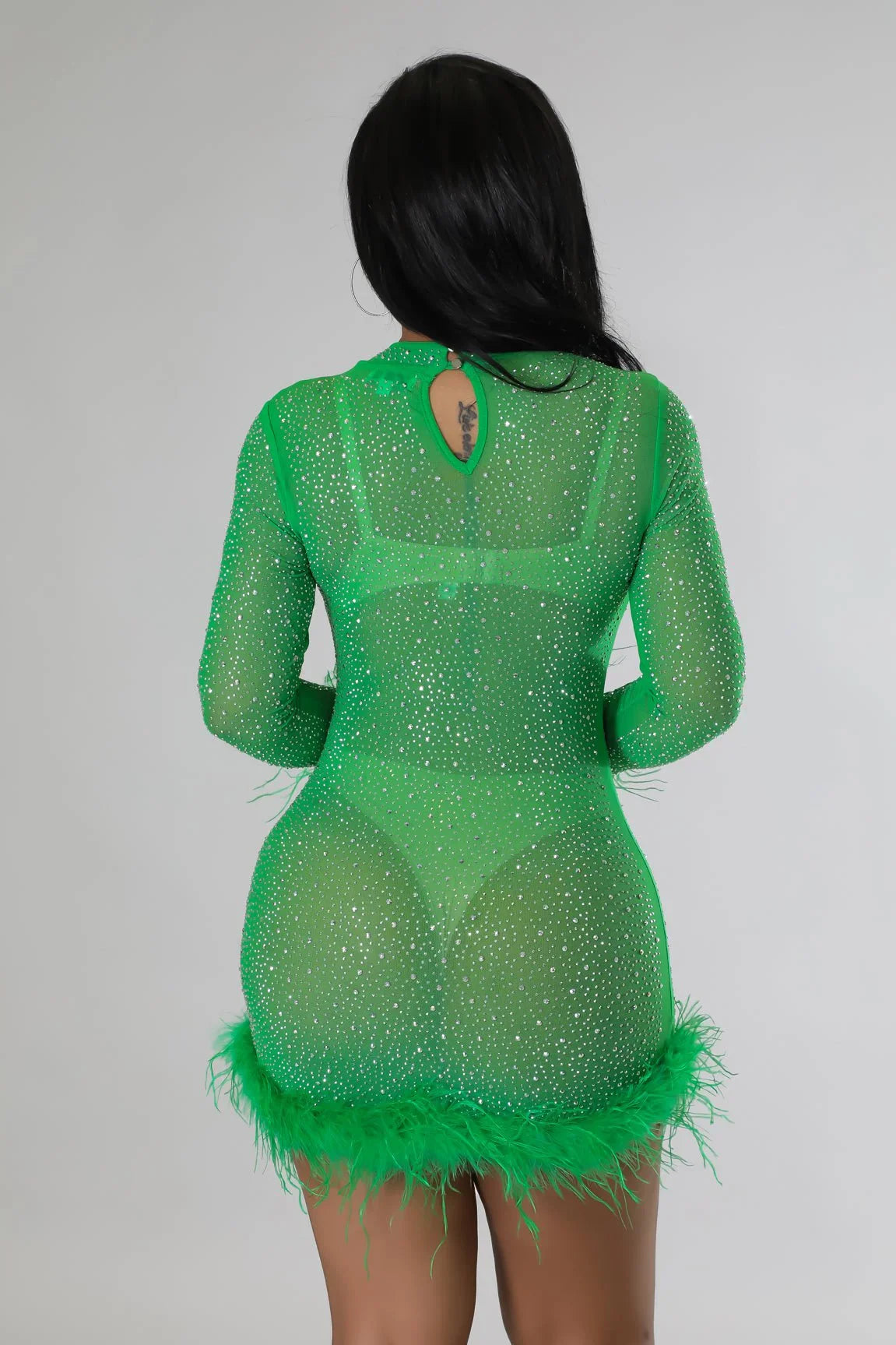 Sweetest Cutie Mini Dress (green)