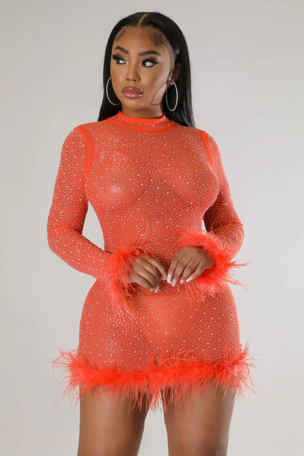 Sweetest Cutie Mini Dress (orange)