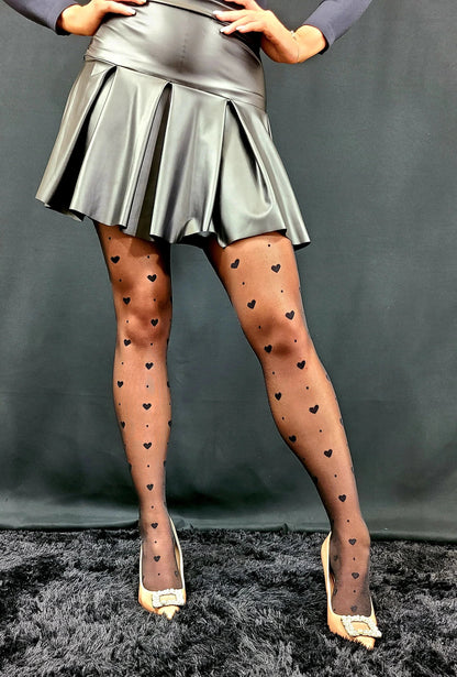 Sweetheart Dotted Tights
(Black)