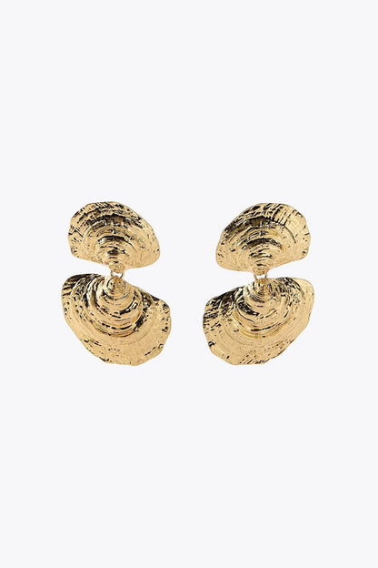 Tidal Bloom Drop Earrings-Gold