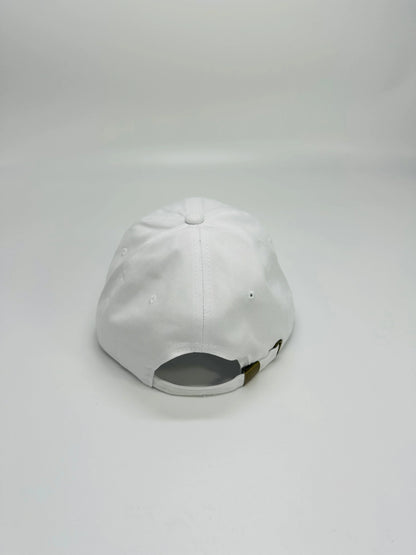 White Baseball Cap with Gold Embroidery – Urban Elite
