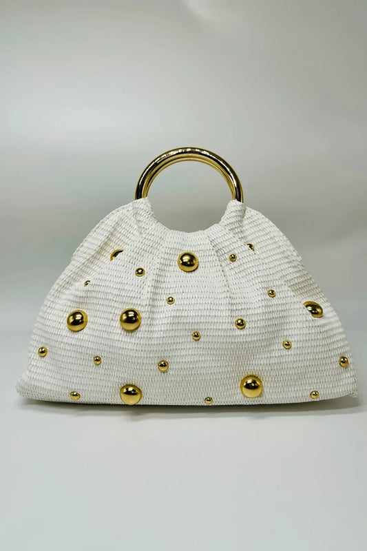 Vacation Mode Soft Woven Tote Bag White