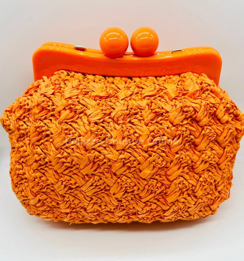 Vane Straw Vintage handbag (Orange)