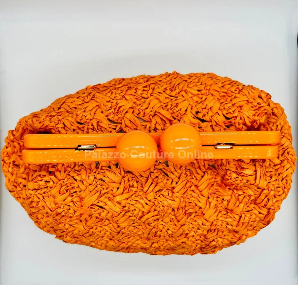 Vane Straw Vintage handbag (Orange)