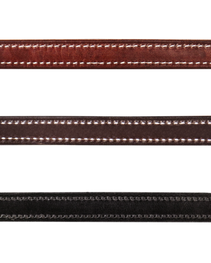 Walsh Fancy Stitch Leather Lead with Chain