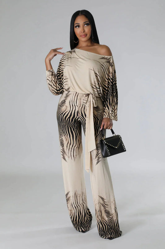 Wild Love Wide Leg Jumpsuit with Square Neckline