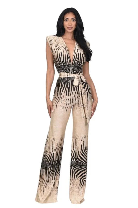 Wild Muse Belted Jumpsuit with Belt