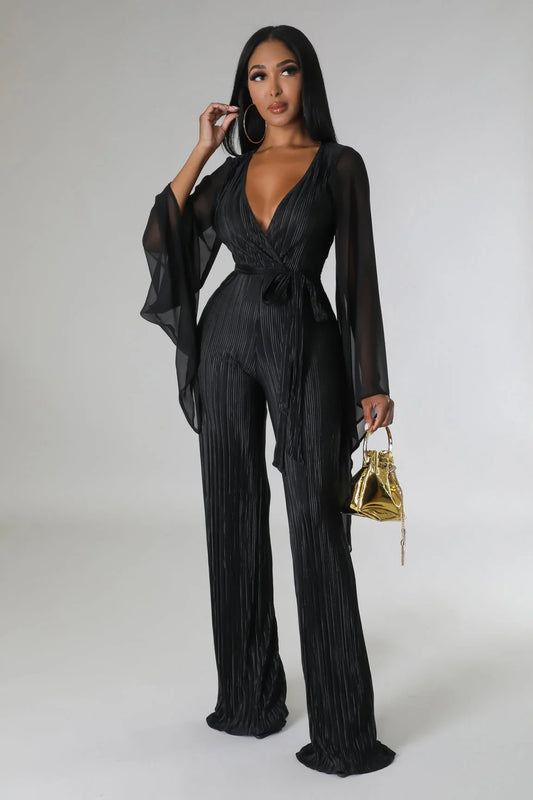 Wine and Dine Jumpsuit (Black)