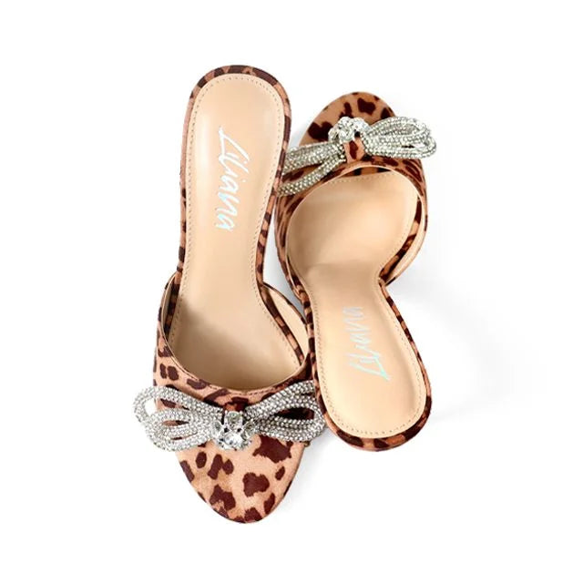 Zaha Slip On High Heels  (Leopard)