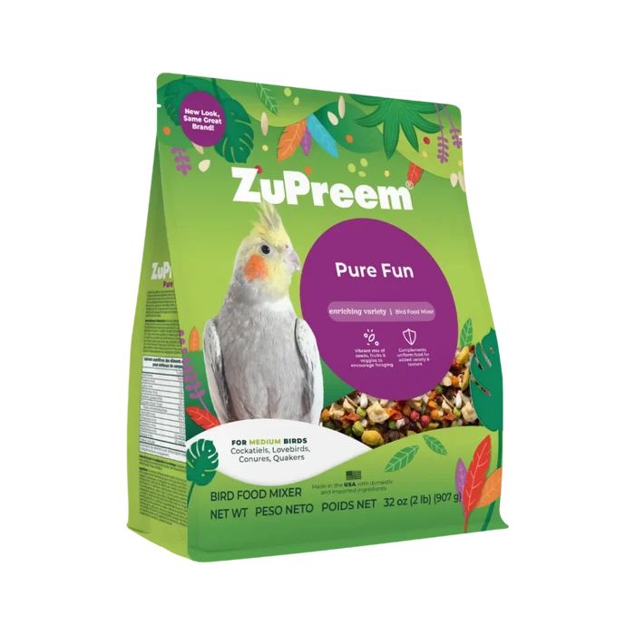 Zupreem Pure Fun Bird Food for Medium Birds 2 lb